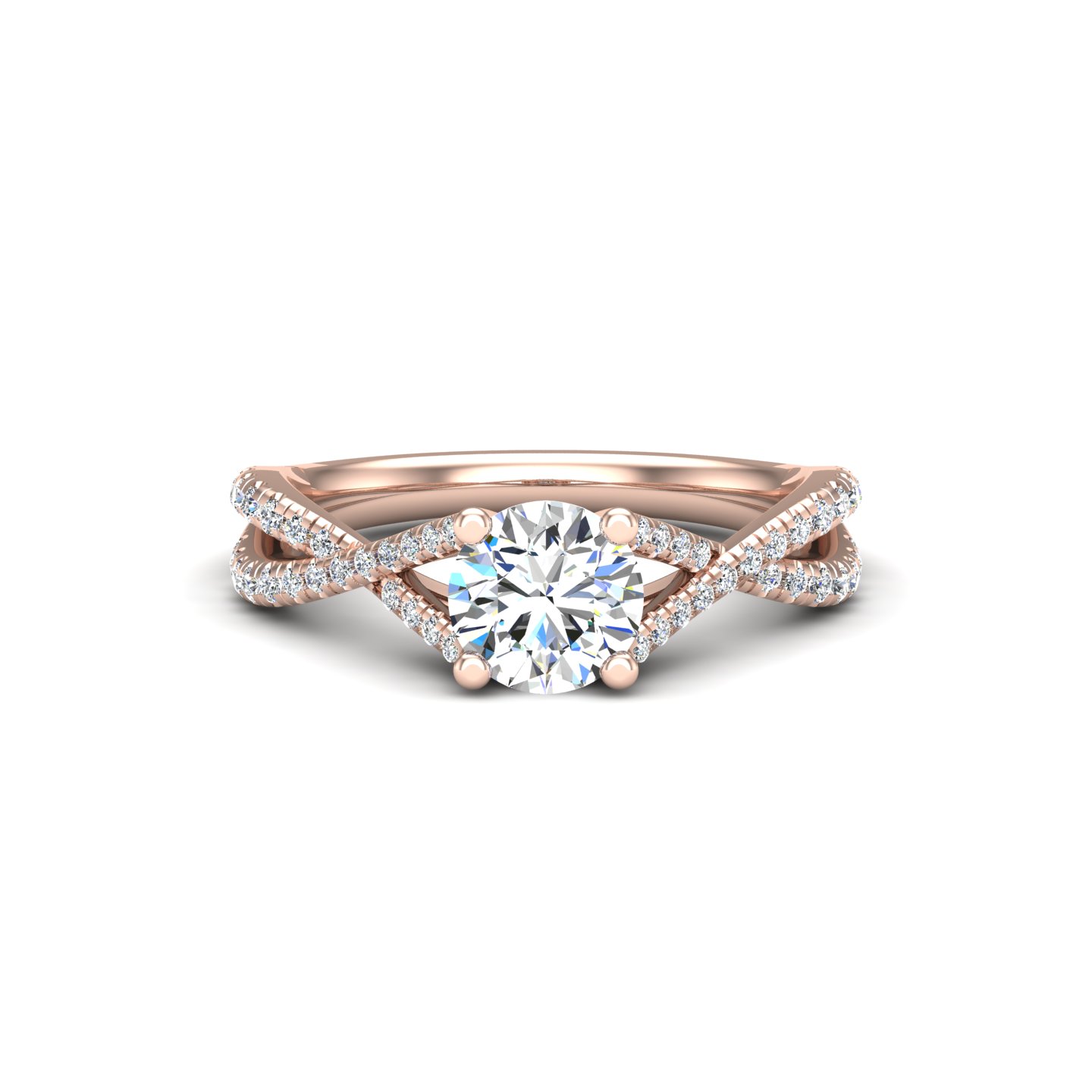 Averie twist shank Engagement Ring